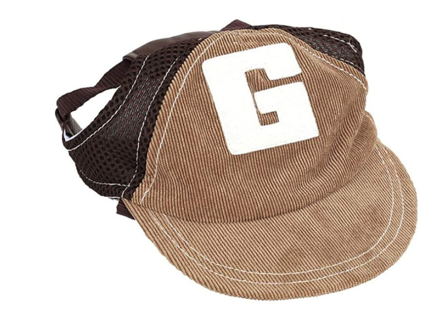 Pet Sports Sun Hat, Breathable Corduroy Sunscreen Cap for Dogs & Cats