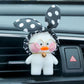 Kawaii Café Duck Toy – Cute Cartoon Plush Duck Doll for Car Decor & Gifts