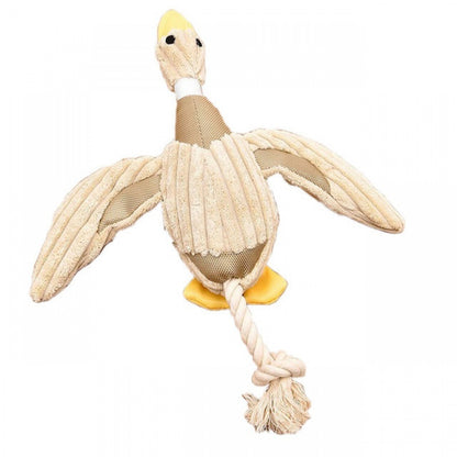 Squeaky Fun: Soft Short Plush Duck Sound Toy for Dogs ($\mathbf{25 \times 31\text{cm}}$).