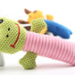 Squeaky Snuggles: Soft Plush Sound Dog Toys (Puppy, Calf, or Frog Styles).