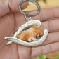 Acrylic Creative Cute Dog Keychain, Double-Sided Printed Animal Pendant
