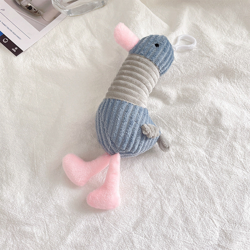 Net Red Trend: Cheering Duck Ugly Cute Plush Small Pendant for Bags & Keychains.