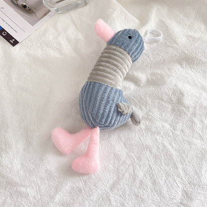 Net Red Trend: Cheering Duck Ugly Cute Plush Small Pendant for Bags & Keychains.