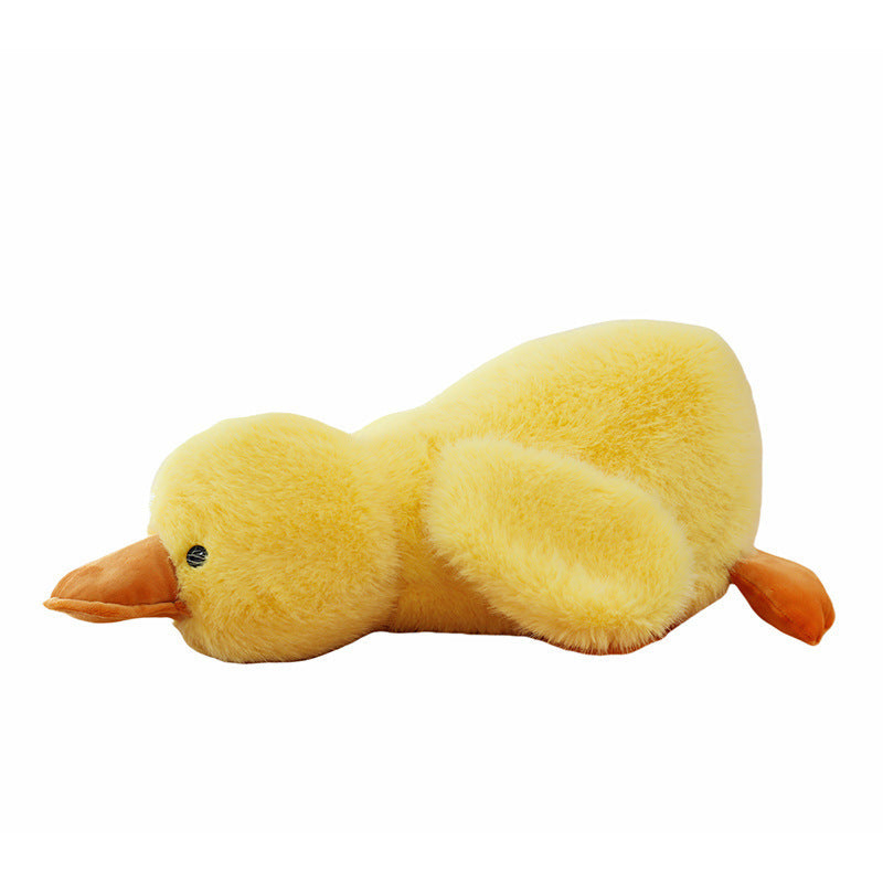 Cute Little Yellow Duck Sleeping Pillow – Soft Lying Duck Plush Doll for Cozy Sleep