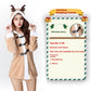 Christmas Bunny Cosplay Uniform, Gold Velvet Women’s Costume Set (Free Size)