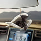 Sleeping Angel Dog Car Pendant, Acrylic Hanging Ornament for Cars, Doors & Home Decoration