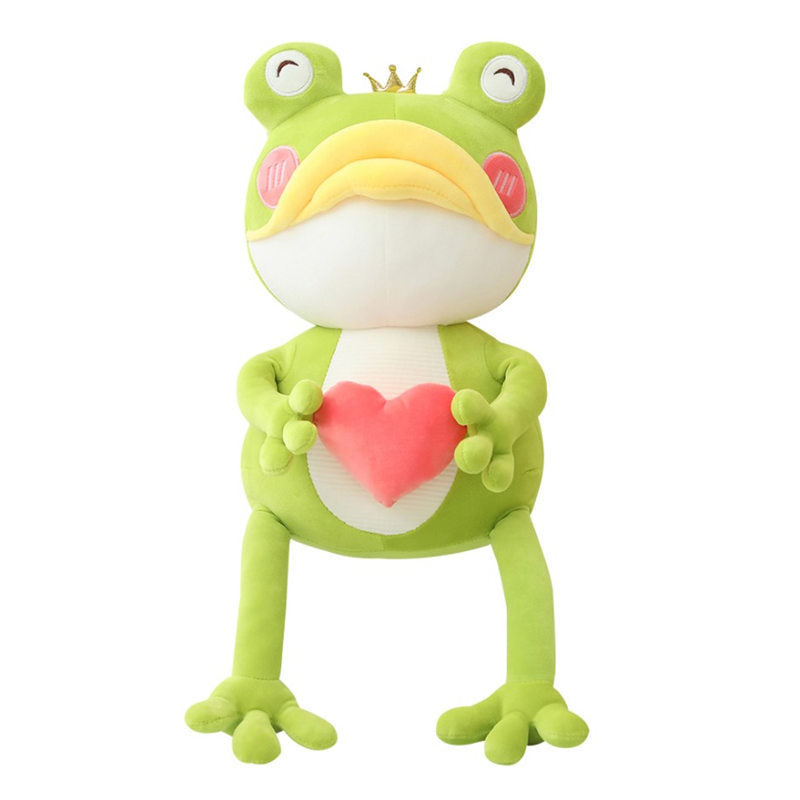 All Smiles: Cute Big Mouth Love Frog Plush Toy (Simple & Soft).