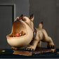 Personality French Bulldog Simulation Ornament, Modern Resin Storage Decoration