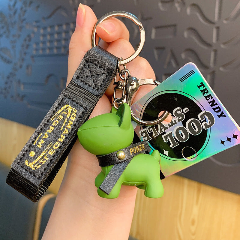 Creative Fashion Cartoon Dog-Shaped Keychain, Resin Leather Bag Charm