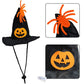 Halloween Witch Hat & Collar Set, Funny Party Cosplay Costume for Cats & Small Dogs