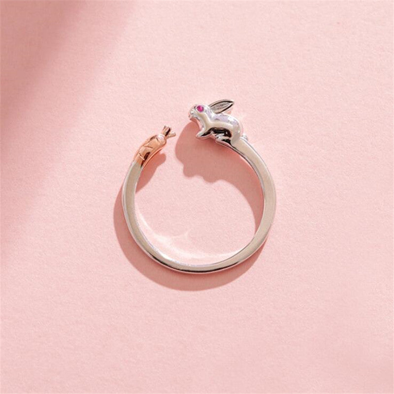 Fashion Cute Bunny Ring, Women’s Copper Animal/Zodiac Rabbit Ring