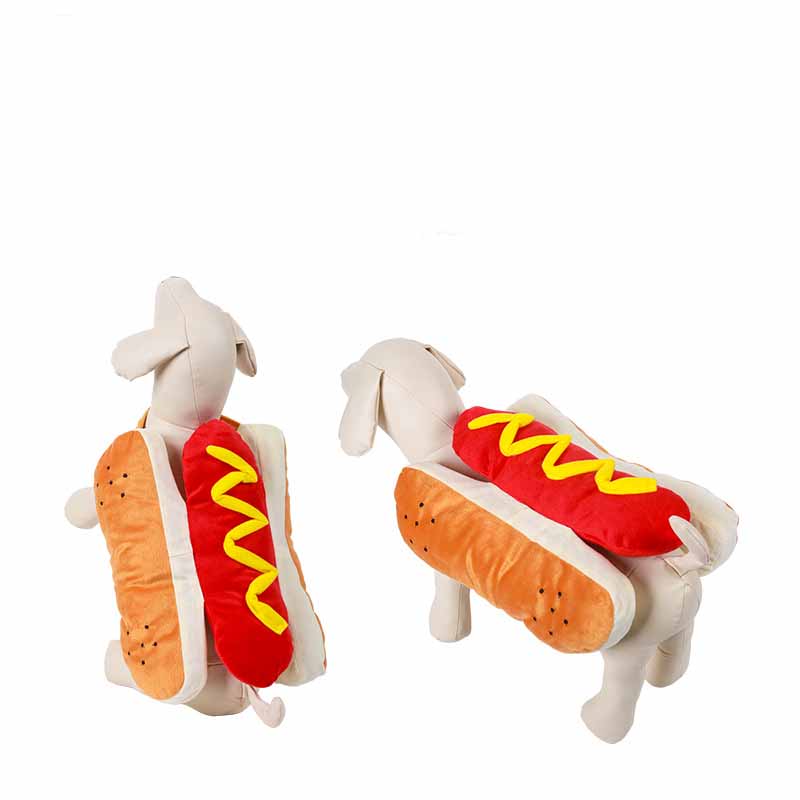 Funny Halloween Costumes for Dogs, Hot Dog Design Pet Outfit for Cats & Puppies
