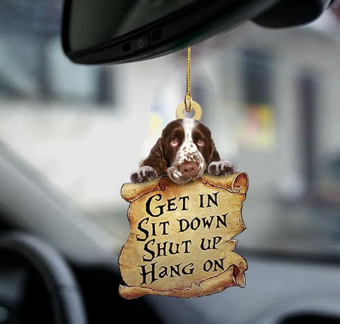Sleeping Dog Angel Car Pendant, Acrylic Hanging Ornament for Cars, Doors & Home Decor
