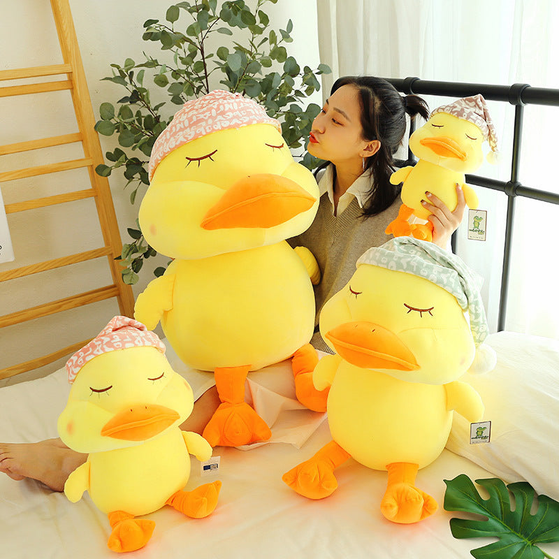 Fashion Personality Rhubarb Duck Doll Pillow – Soft Plush Duck Cushion Toy