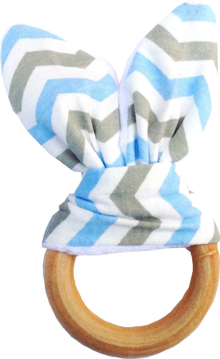 Baby Bunny Teething Ring, Bite-Safe Organic Wood Teether (Limited Stock)