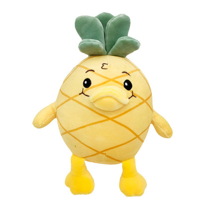 Plush Pineapple Duck Doll – Cute Short Plush Stuffed Toy