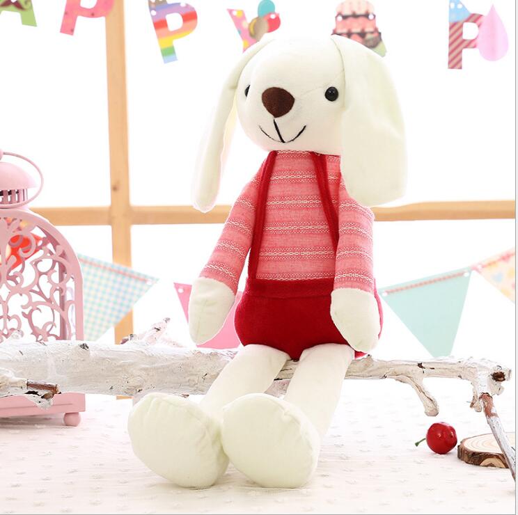 Cute Bunny Rabbit Plush Toy, Crystal Super Soft Plush Doll with PP Cotton Filling