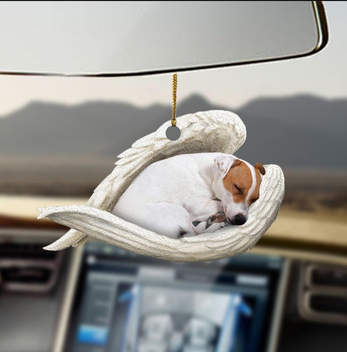 Sleeping Dog Angel Car Pendant, Cute Acrylic Hanging Ornament for Cars, Doors & Home Decor
