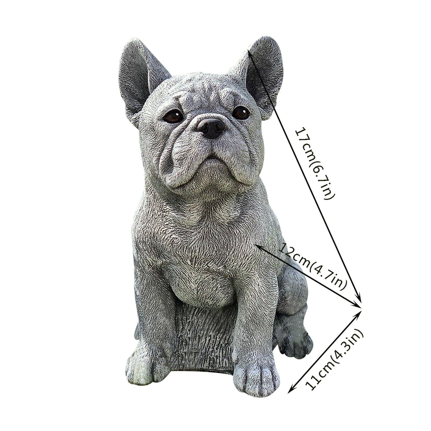 Dog Resin Ornament, Sitting Dog Garden Statue for Home & Outdoor Decoration (Pastoral Style)
