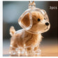 Dog Fur Storage Cute Pendant Keychain Bag Charm