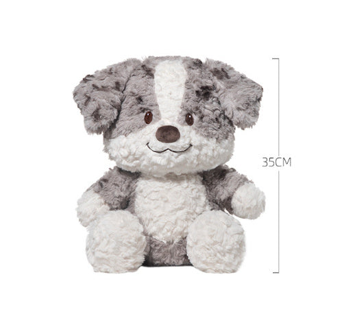 Meteorite Border Collie Plush Puppy Doll, 35cm Super Soft Sitting Plush Toy