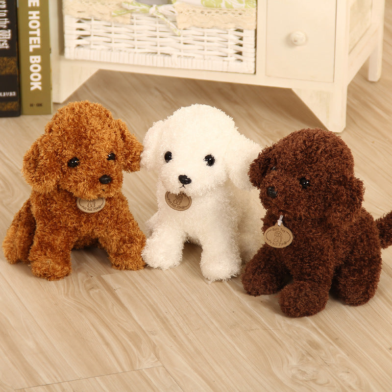 Teddy Dog Plush Toy, Soft Seaweed Hair Stuffed Animal with PP Cotton Filling (18cm / 25cm)