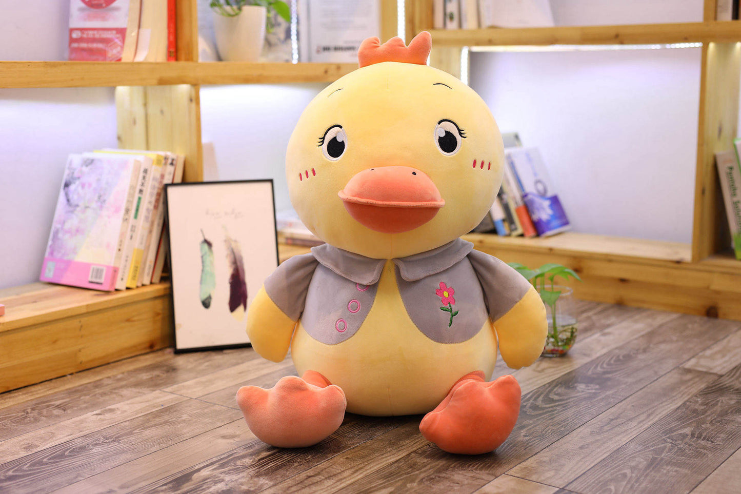 Quirky Companion: Big Mouth Duck Animal Plush Doll (Short Plush, PP Cotton Filled).