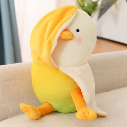 Mango Plush Chicken Toy – Cartoon Peeling Chick Doll