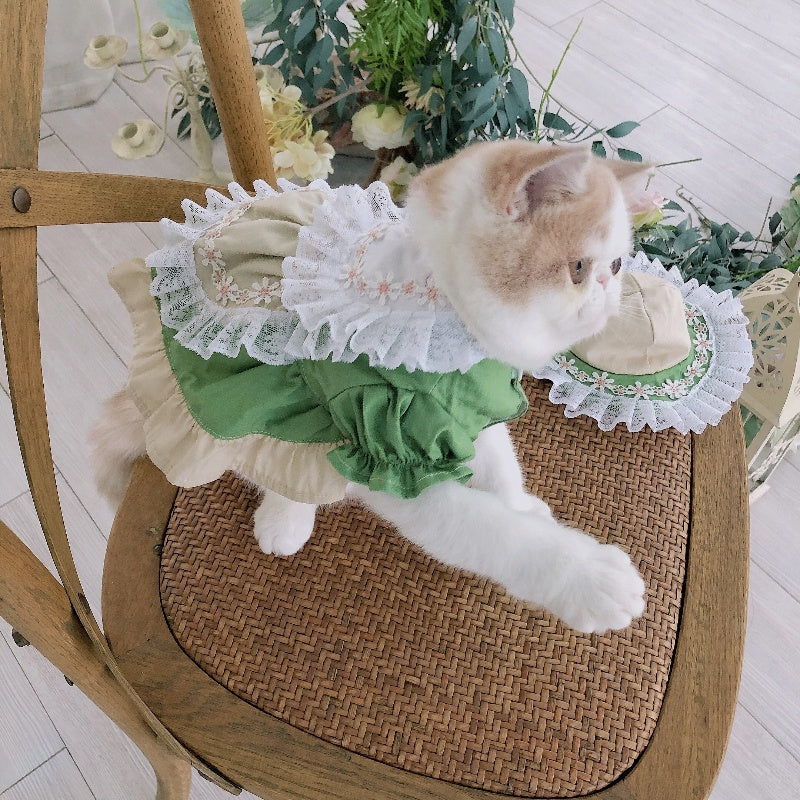 Lolita Maid Outfit for Pets, Cute Dog & Cat Dress with Optional Matching Hat