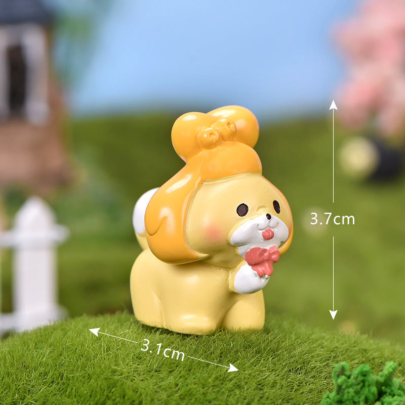 Micro Landscape Bonsai Dog Ornament, Small Cartoon Resin Decorative Craft