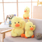 Little Yellow Duck Dancing Plush Toy – Cute Expression Duck Figurine with Soft Short Plush