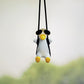 Charming Ride: Cute Anime Little Duck Swing Rearview Mirror Ornament (Resin, Multiple Styles).