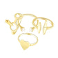 European & American Fashion Bunny Alloy Joint Ring, Heart-Shaped Animal Design
