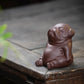 Purple Sand Tea Pet Dog Ornament, Raw Ore Purple Clay Craft Decoration (Cute Style)