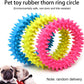 TPR Spiky Circle Dog Chew Ring, Bite-Training Molar Toy & Teeth-Cleaning Pet Supply