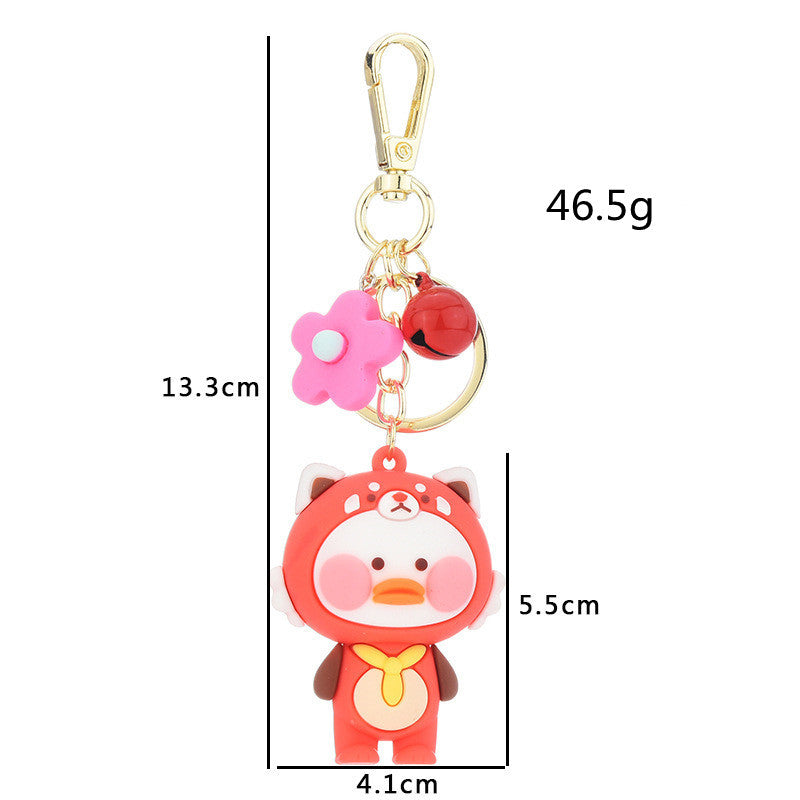 Epoxy Dudu Duck Keychain Pendant – Creative Cartoon PVC Soft Rubber Car & Bag Charm