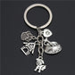 Small Animal Pet Dog Heart Keychain, Zinc Alloy Rope Pendant Accessory