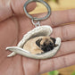 Creative Fashion Cute Dog-Shaped Acrylic Keychain, Single-Sided Print