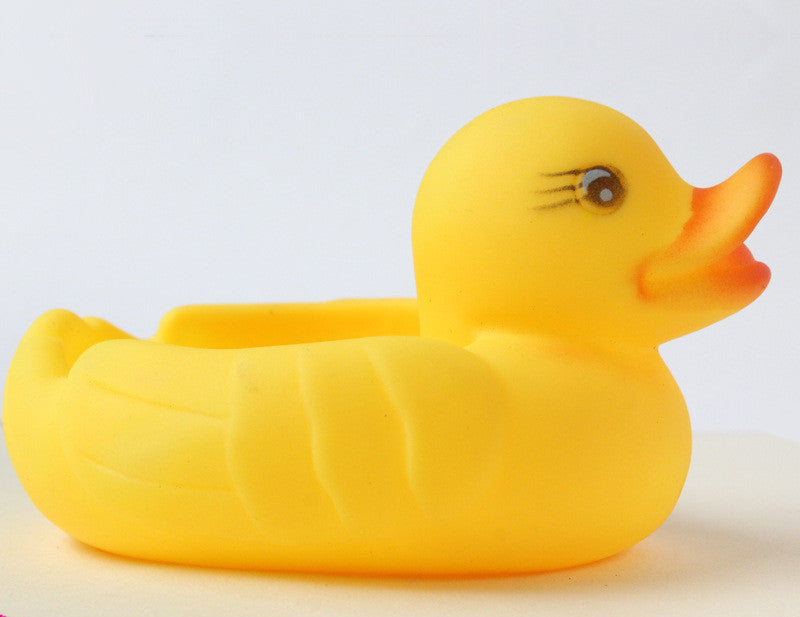 Baby Little Yellow Duck Toy Set – Mother Duck & 3 Baby Ducks (Soft Vinyl Bath & Grasping Toy)