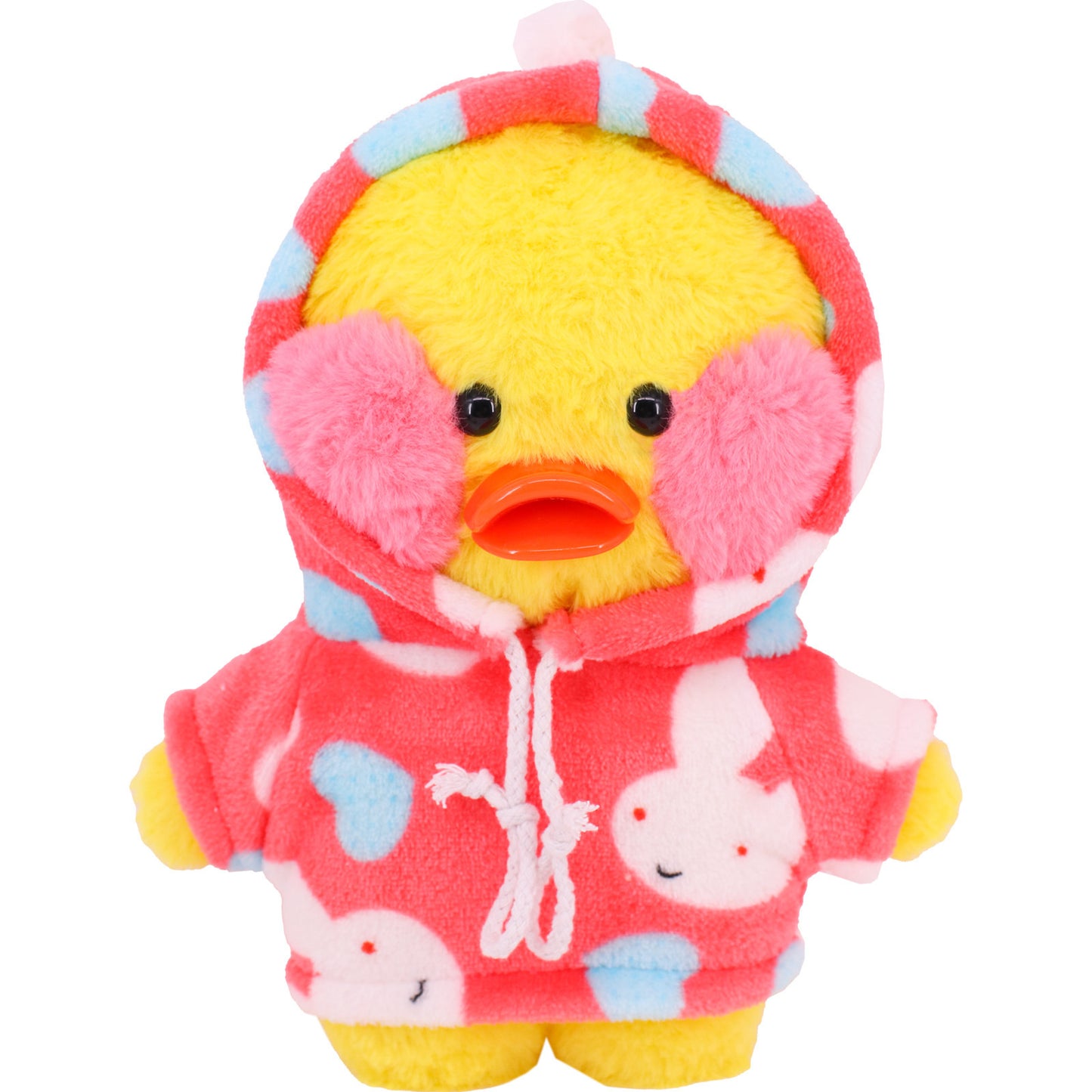 30cm Small Yellow Duck Plush Clothes – Cute Jumpsuit Doll Outfit (Clothes Only)