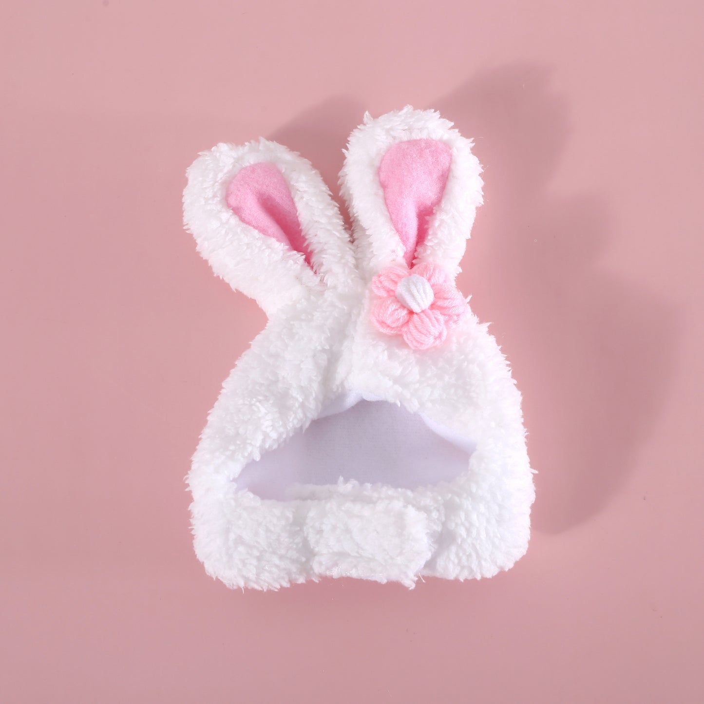Plush Rabbit Ear Pet Hat, Cute Easter Cartoon Head Cover for Cats & Dogs