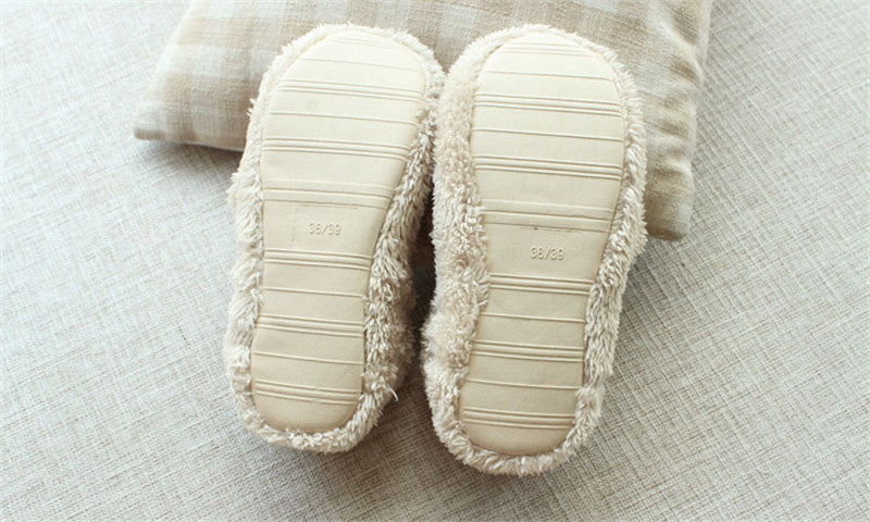 Home Cartoon Dog Soft Plush Slippers, Warm, Shock-Absorbing Indoor Winter Shoes