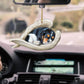 Sleeping Angel Dog Car Pendant, Cute Acrylic Hanging Ornament for Cars, Doors & Home Décor