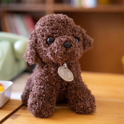 Lifelike Cuddles: Simulation Teddy Dog Plush Toy Doll (Fashion & Simple Style, $\mathbf{4}$ Colors).