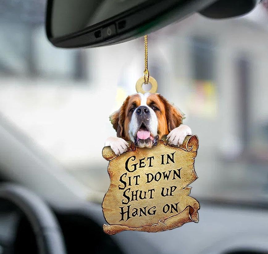 Sleeping Dog Angel Car Pendant, Acrylic Hanging Ornament for Cars, Doors & Home Decor