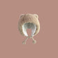 Sweet & Cozy: Cute Khaki Ears Plush Hat (Warm, Versatile, Cartoon Style).