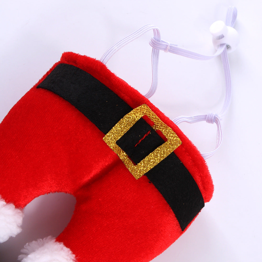 Christmas Pet Fleece Hat, Cute Holiday Costume Headband for Small Dogs & Cats