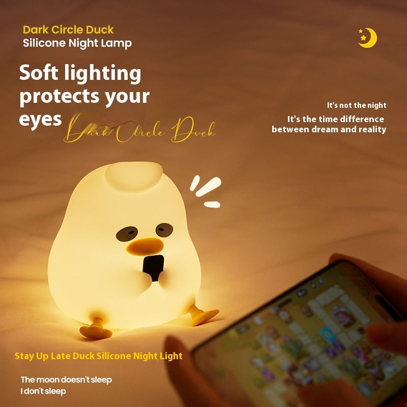 Stay Up Late Duck Night Lamp – Creative Decompression LED Pat Lamp (Rechargeable)