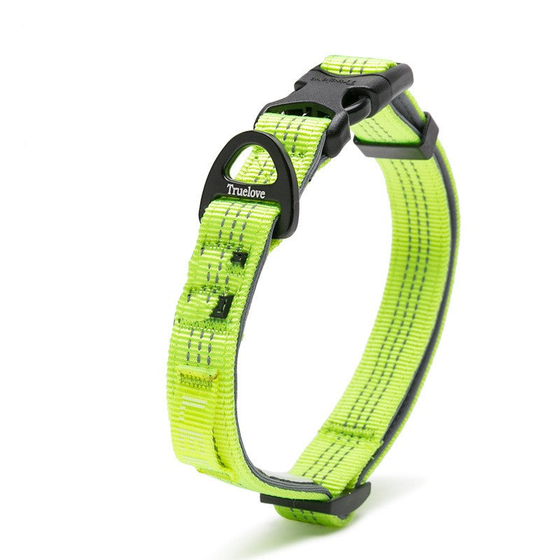 Red Plaid Pet Dog Ring, Classic Polyester Dog Collar Accessory