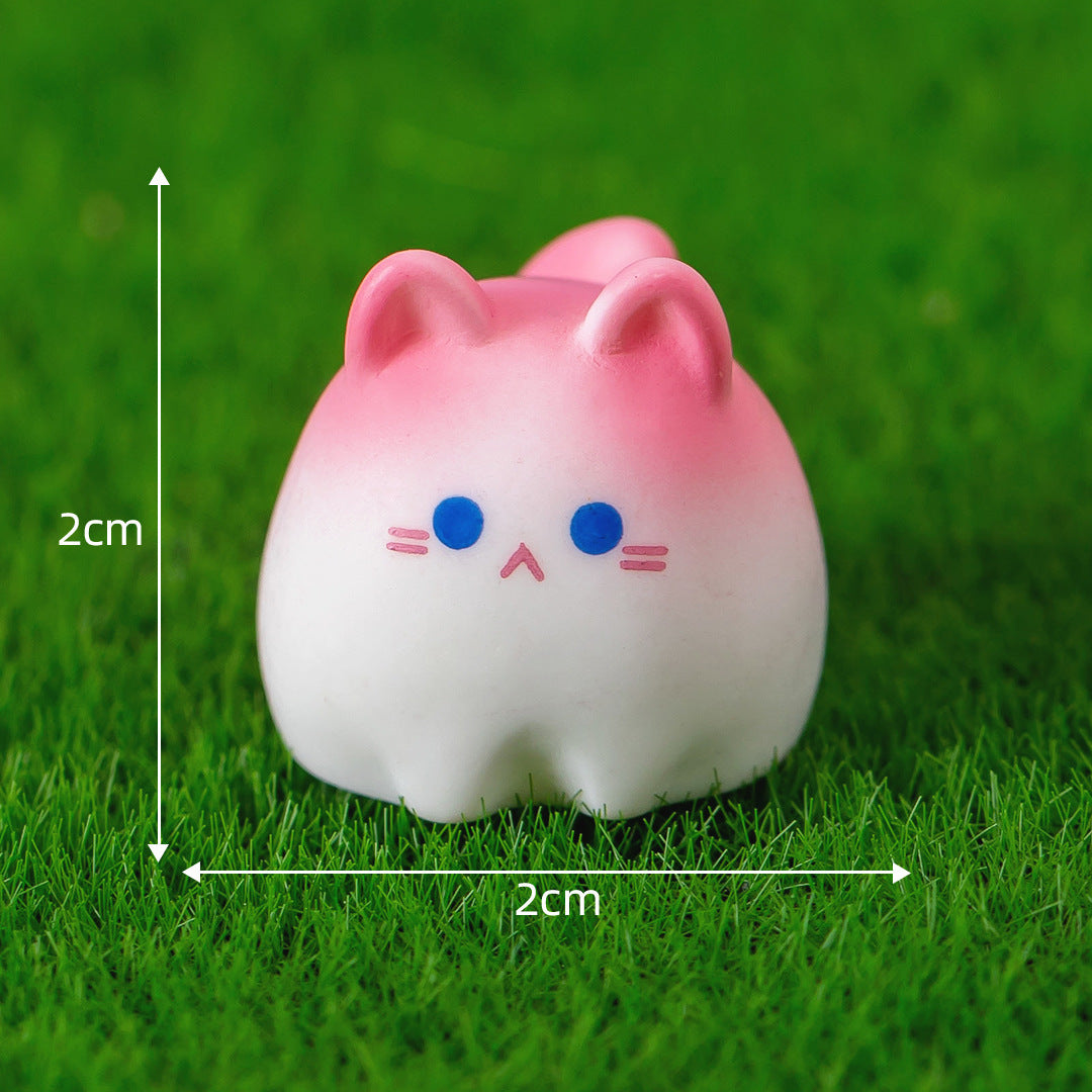 Desktop Fun: Creative Cute Round Cartoon Animal Resin Ornaments (Frog & More).